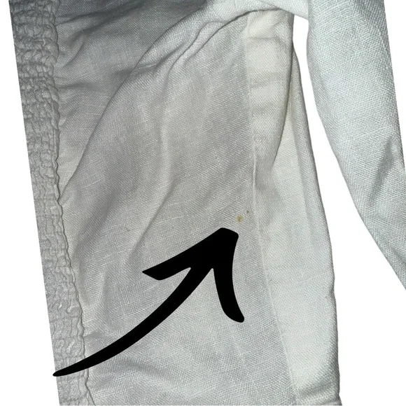 Host Pick 🎉▶️ Reformation ◀️ Paloma White Linen Lace Up Top - Picture 15 of 16